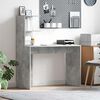 vidaXL Bureau met plank Beton Grijs 102 x 50 x 124 cm Bewerkt hout
