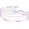 vidaXL Boxspring met matras fluweel donkerblauw 140x200 cm