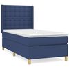 vidaXL Boxspring met matras stof blauw 100x200 cm