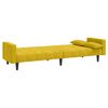 vidaXL Slaapbank 2-zits met 2 kussens fluweel geel