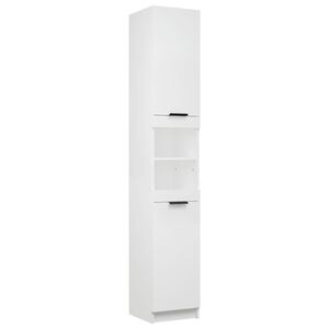 vidaXL Badkamerkast 32x34x188,5 cm bewerkt hout wit