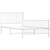 vidaXL Bedframe met hoofd- en voeteneinde metaal wit 100x200 cm