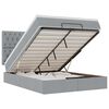 vidaXL Ottoman bed met matras en LED's 140x200cm stof lichtgrijs