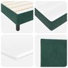 vidaXL Boxspringbed met matras Donkergroen 200 x 100 cm Polyester