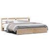 vidaXL Bedframe met hoofdbord massief grenenhout 180x200 cm