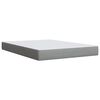 vidaXL Boxspring met matras stof lichtgrijs 160x200 cm