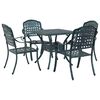 vidaXL Tuinset 5 pcs Groen Gegoten aluminium