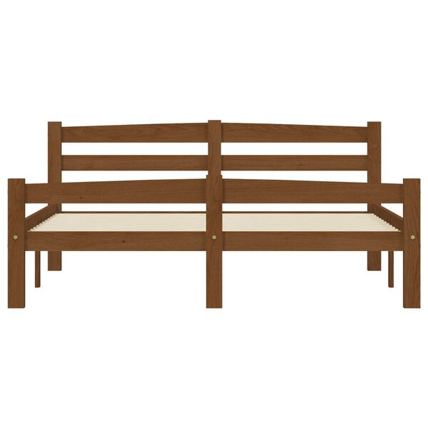 vidaXL Bedframe met 4 lades massief grenenhout honingbruin 140x200 cm