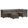 vidaXL 5-Zits Tuin Sofa met Kussens Rattan Look PP Lichtgrijs