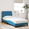 vidaXL Bedframe zonder matras fluweel blauw 90x200 cm