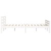 vidaXL Bedframe massief hout wit 135x190 cm