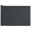 vidaXL Balkonscherm 600x75 cm PVC antracietkleurig