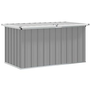 vidaXL Tuinbox 129x67x65 cm grijs