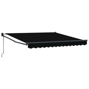 vidaXL Uitschuifbare luifel Zwart 300 x 250 x 165 cm