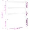 vidaXL Vervangend hoofdbord 75 cm metaal zwart