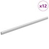 vidaXL Kaststaaf 12 pcs Zilver 764 x 15 x 29 mm Aluminium Legering