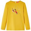 Kindershirt met lange mouwen 104 donker okerkleurig