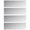 vidaXL Trap Tread 4 st 100 x 30 cm Zilver Aluminium Rechthoekig