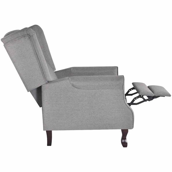 vidaXL Fauteuil stof grijs