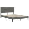 vidaXL Bedframe met matras Donkergrijs 120 x 190 cm Fluweel