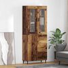 vidaXL Hoge kast met lade 2 pcs Oud Hout Bewerkt hout