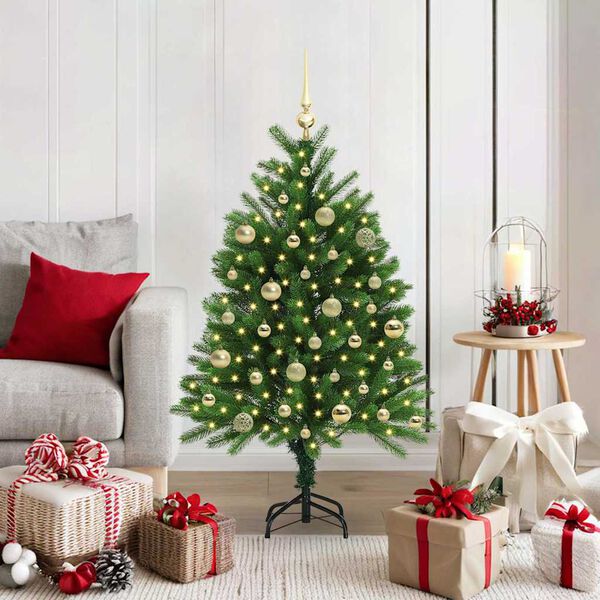 vidaXL Kerstboom met 150 LED met standaard Groen 120 cm PE