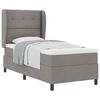 vidaXL Boxspring bed met hoofdeinde Taupe 90 x 200 cm Stof