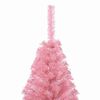 vidaXL Kunstmatig Voorverlicht Kerstboom met 300 LED Roze 240 cm PVC