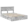 vidaXL Opslag bed met hoofdeinde Beton Grijs 150 x 200 cm Bewerkt hout