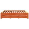vidaXL Bedframe zonder matras met lades grenenhout wasbruin 180x200 cm