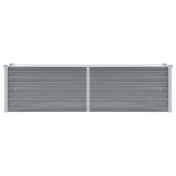 vidaXL Plantenbak verhoogd 160x40x45 cm gegalvaniseerd staal grijs