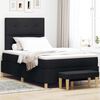 vidaXL Boxspring bed met matras met hoofdeinde Zwart 120 x 190 cm Stof
