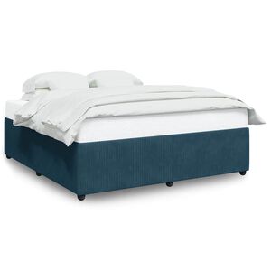vidaXL Bedframe fluweel blauw 200x200 cm