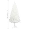 vidaXL Kunstkerstboom met verlichting en kerstballen 210 cm PVC wit