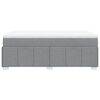 vidaXL Boxspring met matras stof lichtgrijs 120x190 cm