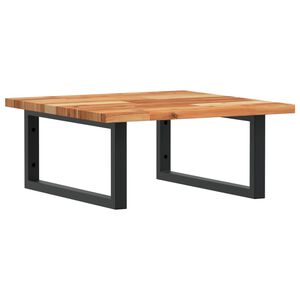 vidaXL Badkamer wandschap staal en massief acaciahout