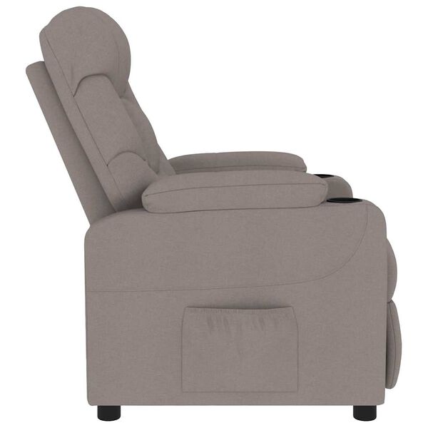 vidaXL Massagestoel stof taupe