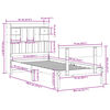 vidaXL Bed met boekenkast zonder matras massief grenenhout 75x190 cm