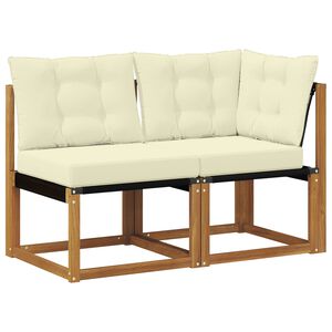 vidaXL 2 st Outdoor Midden- en Hoeksalon Naturel