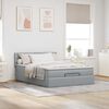 vidaXL Ottoman bed met matras 140x200cm stof lichtgrijs