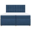 vidaXL Boxspring met matras stof blauw 200x200 cm