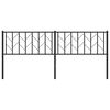 vidaXL Vervangend hoofdbord 193 cm metaal zwart