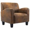 vidaXL Fauteuil Bruin 70x69x72 cm Kunstsu&egrave;de