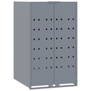 vidaXL Containerberging voor 1 container 69x79x117 cm staal grijs