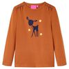 vidaXL Kindershirt met lange mouwen 140 cognackleurig