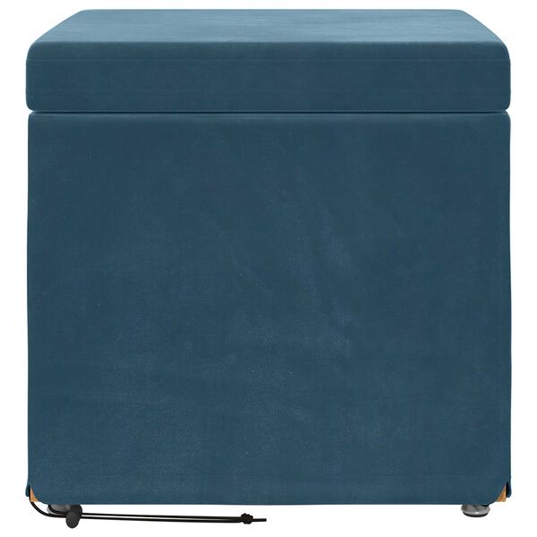 vidaXL Kruk Blauw 41 x 41 x 40 cm Velvet en Gefabriceerd Hout