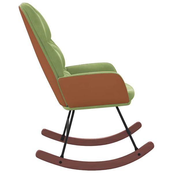 vidaXL Schommelstoel fluweel lichtgroen