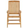 vidaXL Tuinstoelen 6 st verstelbaar met kussens massief teakhout
