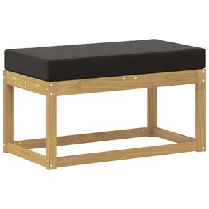 vidaXL Buitenstoolbank Wit 80 x 43 x 45 cm Massief Acaciahout