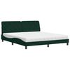 vidaXL Bed met matras fluweel donkergroen 180x200 cm
